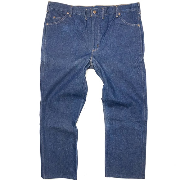 Vintage 70’s Big Mac Men’s Dark Indigo Denim Workwear Jeans Made In USA 42x31